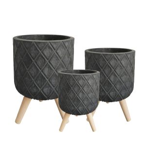 wooden legs planter（HT30045-3S)