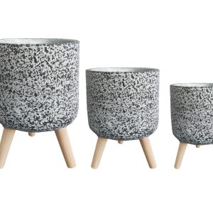 wooden legs planter（HT30050-3S)
